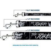 Dog Leash - THE JOKER Smiling Eyes Sketch Close-Up Black/White
