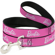 Dog Leash - BARBIE Script Signature Logo Pink/White