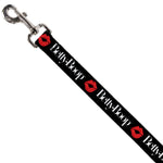 Dog Leash - BETTY BOOP Text and Kiss Black/White/Red