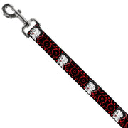 Dog Leash - Betty Boop Winking Kiss Pose with XOXO Text Polka Dot Black/Red/White