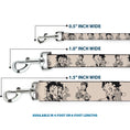 Load image into Gallery viewer, Dog Leash - Betty Boop Biker Betty Poses Beige/Black
