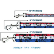 Dog Leash - Betty Boop RED WHITE & BOOP Pose Americana Stripe Red/White/Blue/Black