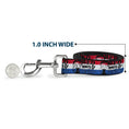 Load image into Gallery viewer, Dog Leash - Betty Boop RED WHITE & BOOP Pose Americana Stripe Red/White/Blue/Black

