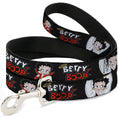 Load image into Gallery viewer, Dog Leash - BETTY BOOP Angel and Devil Poses with Text Black/White/Red
