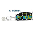 Load image into Gallery viewer, Dog Leash - BETTY BOOP Biker Betty Winking and Text Polka Dot Black/White/Yellow/Blue

