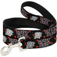 Load image into Gallery viewer, Dog Leash - BETTY BOOP Zombie Betty and Text Polka Dot Black/Red/White
