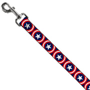 Dog Leash - Captain America Shield Repeat Navy