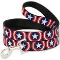 Load image into Gallery viewer, Dog Leash - Captain America Shield Repeat Navy
