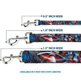 Load image into Gallery viewer, Dog Leash - CAPTAIN AMERICA w/Avengers Logo Cityscape
