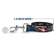 Dog Leash - CAPTAIN AMERICA w/Avengers Logo Cityscape