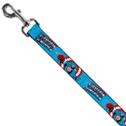 Dog Leash - CAPTAIN AMERICA w/Action Pose Weathered Blue