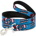 Load image into Gallery viewer, Dog Leash - CAPTAIN AMERICA w/Action Pose Weathered Blue
