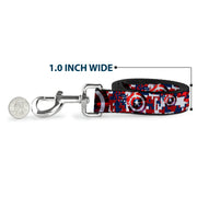 Dog Leash - Captain America Shield Digital Camo Blue/White/Red