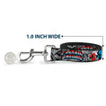 Load image into Gallery viewer, Dog Leash - CAPTAIN AMERICA 2-Poses/Comic Blocks Grays/Red/White/Blue
