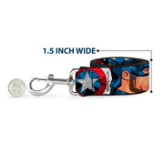 Dog Leash - Captain America Face Turns/Shield CLOSE-UP