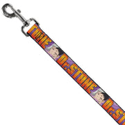 Dog Leash - DR. STONE Title Logo and Gen Asagiri Face Purples