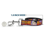 Dog Leash - DR. STONE Title Logo and Gen Asagiri Face Purples