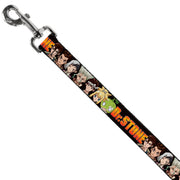 Dog Leash - DR. STONE Title Logo and Character Group Black