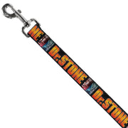 Dog Leash - DR. STONE Title Logo and Ibarra Suika Split Pose Black