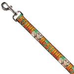 Dog Leash - DR. STONE Title Logo and Suika Face Close-Up Greens