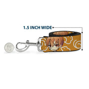 Dog Leash - Fruits Basket Chibi Kyo Soma Face and Kimono Cat Icon Orange/White