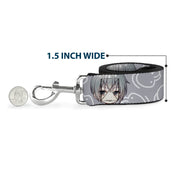 Dog Leash - Fruits Basket Chibi Yuki Soma Face and Kimono Rat Icon Gray/White