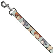 Dog Leash - Fruits Basket Kyo Yuki Shigure Group Faces Mint Green