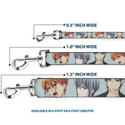 Dog Leash - Fruits Basket Kyo Yuki Shigure Group Faces Mint Green
