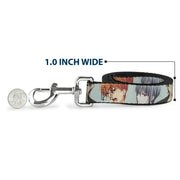 Dog Leash - Fruits Basket Kyo Yuki Shigure Group Faces Mint Green