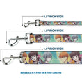 Load image into Gallery viewer, Dog Leash - Fruits Basket Kyo Tohru Yuki Group Pose Greens/Blues
