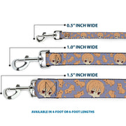 Dog Leash - Fruits Basket Chibi Kyo Soma and Cat Scattered Blue/Orange