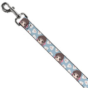 Dog Leash - Fruits Basket Chibi Tohru Honda and Rice Ball Scattered Light Blue