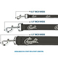 Load image into Gallery viewer, Dog Leash - CHEVROLET Heritage Script/Stripe Charcoal/Tan
