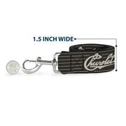 Dog Leash - CHEVROLET Heritage Script/Stripe Charcoal/Tan