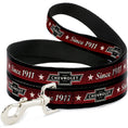 Load image into Gallery viewer, Dog Leash - Vintage CHEVROLET Bowtie SINCE 1911/Stars Stripe Black/Red/Ivory

