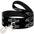 Load image into Gallery viewer, Dog Leash - 1965 CHEVROLET Bowtie Black/White
