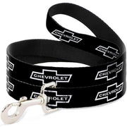 Dog Leash - 1965 CHEVROLET Bowtie Black/White