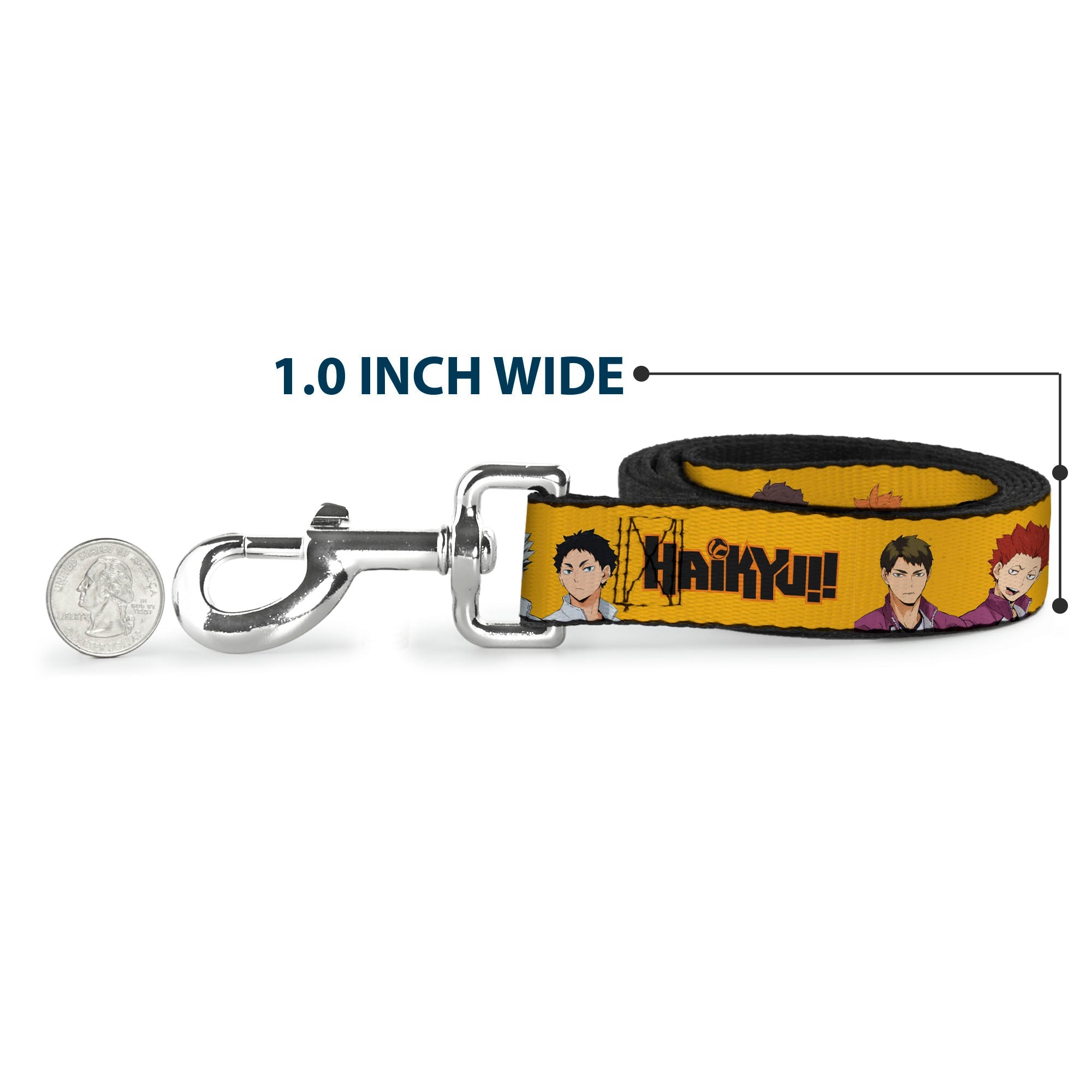 Dog Leash - HAIKYU Player Characters and Title Logo Yellow