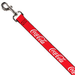 Dog Leash - COCA-COLA Script Logo Red/White