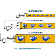 Dog Leash - FANTA Logo Pineapple Yellow/Blue/White