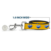 Dog Leash - FANTA Logo Pineapple Yellow/Blue/White