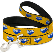 Dog Leash - FANTA Logo Pineapple Yellow/Blue/White