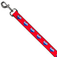 Load image into Gallery viewer, Dog Leash - FANTA Logo Strawberry Red/Blue/White
