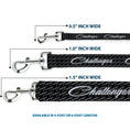 Load image into Gallery viewer, Dog Leash - CHALLENGER Repeat w/Text Black/White
