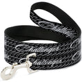 Load image into Gallery viewer, Dog Leash - CHALLENGER Repeat w/Text Black/White
