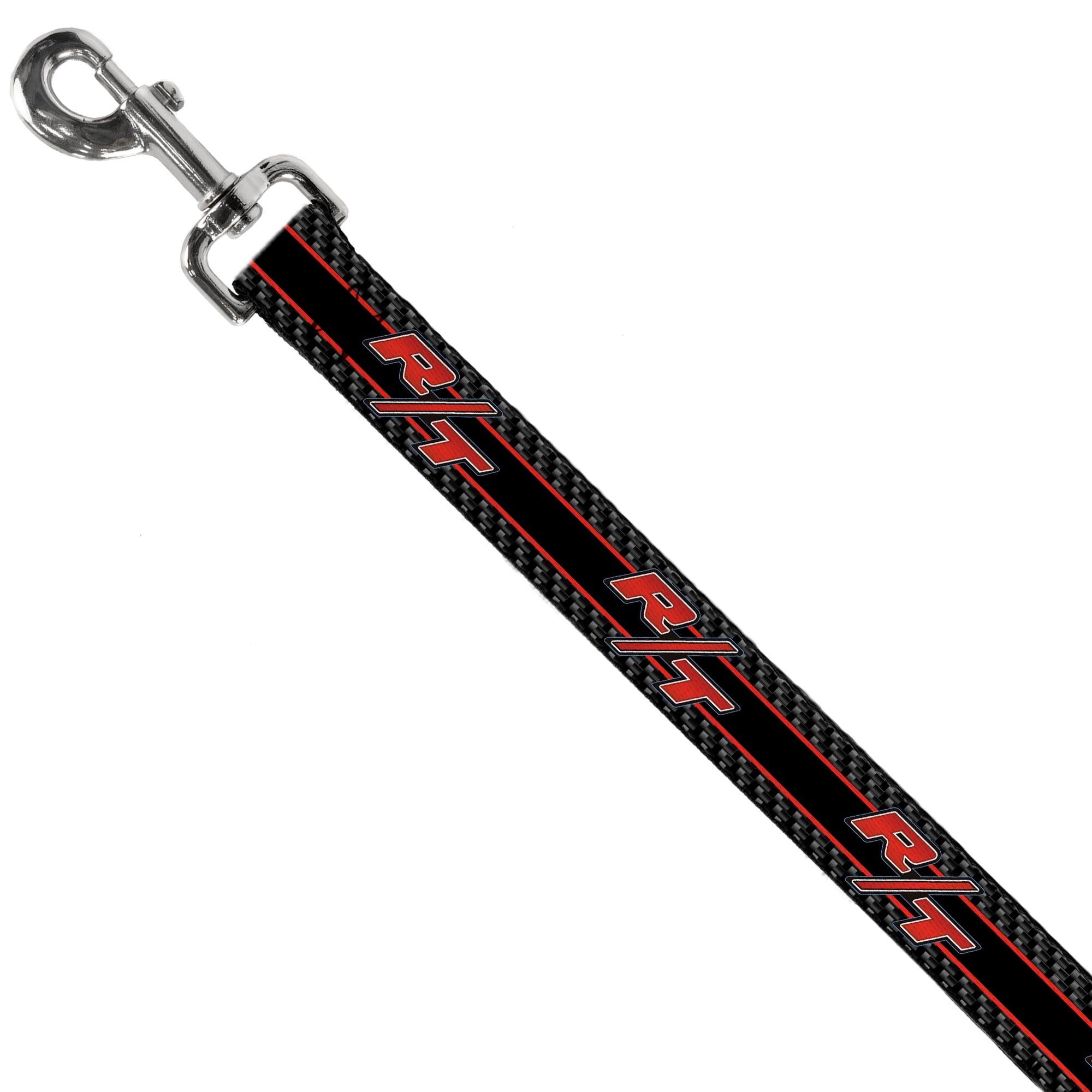 Dog Leash - Dodge Challenger R/T Emblem/Carbon Fiber Stripe Grays/Black/Red
