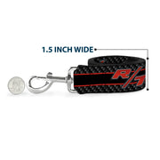 Dog Leash - Dodge Challenger R/T Emblem/Carbon Fiber Stripe Grays/Black/Red