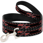 Dog Leash - Dodge Challenger R/T Emblem/Carbon Fiber Stripe Grays/Black/Red