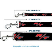 Dog Leash - Dodge Challenger R/T Emblem Repeat Black/Blue/White/Red