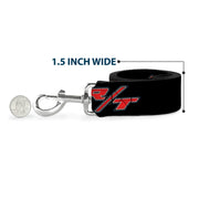 Dog Leash - Dodge Challenger R/T Emblem Repeat Black/Blue/White/Red
